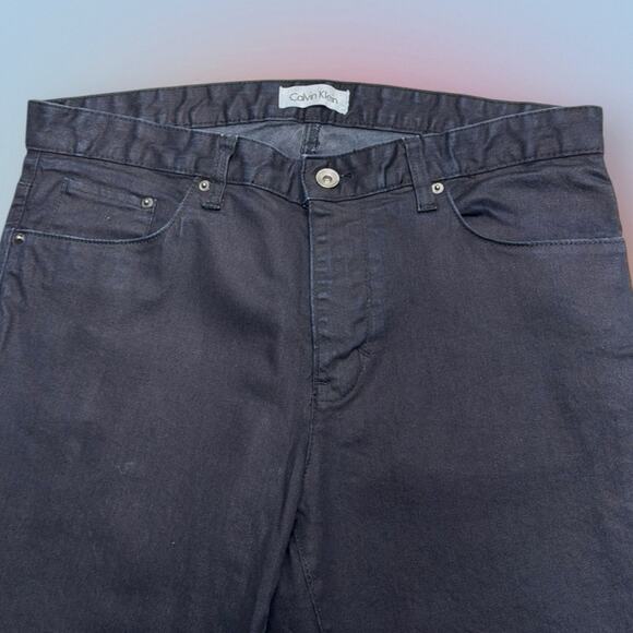 CALVIN KLEIN Men’s 33 x 32 Dark Blue SLIM STRAIGHT Jeans - Picture 1 of 4